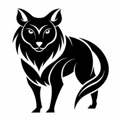 Animal logo icon black shape white background