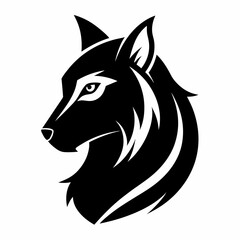 Animal logo icon black shape white background