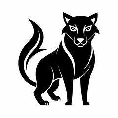 Animal logo icon black shape white background