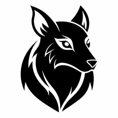 Animal logo icon black shape white background