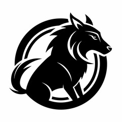 Animal logo icon black shape white background