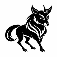 Animal logo icon black shape white background