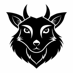 Animal logo icon black shape white background