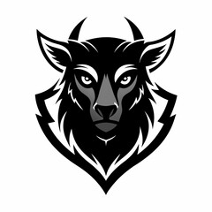 Animal logo icon black shape white background