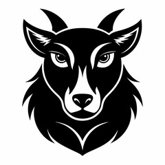 Animal logo icon black shape white background