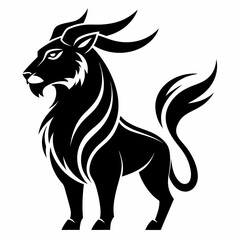 Animal logo icon black shape white background