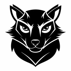 Animal logo icon black shape white background