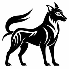 Animal logo icon black shape white background