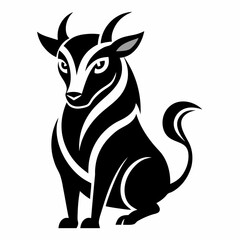 Animal logo icon black shape white background