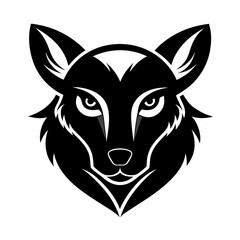 Animal logo icon black shape white background