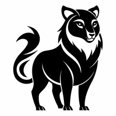 Animal logo icon black shape white background