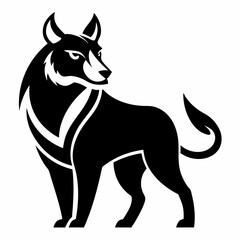Animal logo icon black shape white background