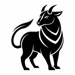 Animal logo icon black shape white background