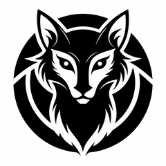 Animal logo icon black shape white background