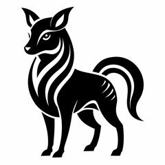 Animal logo icon black shape white background