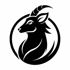 Animal logo icon black shape white background