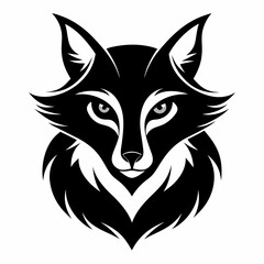 Animal logo icon black shape white background