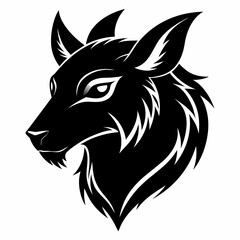 Animal logo icon black shape white background