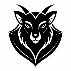Animal logo icon black shape white background