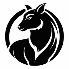 Animal logo icon black shape white background