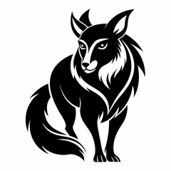 Animal logo icon black shape white background