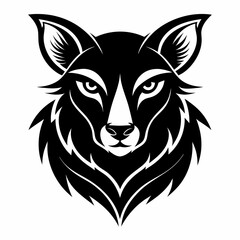 Animal logo icon black shape white background