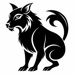 Animal logo icon black shape white background