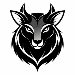 Animal logo icon black shape white background