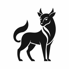 Animal logo icon black shape white background