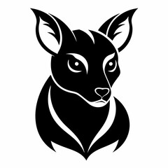 Animal logo icon black shape white background