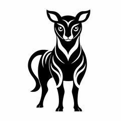Animal logo icon black shape white background