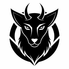 Animal logo icon black shape white background