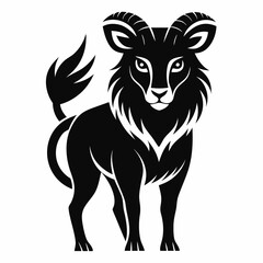 Animal logo icon black shape white background