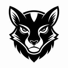 Animal logo icon black shape white background