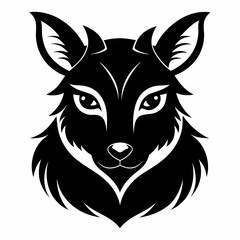 Animal logo icon black shape white background