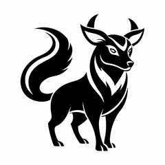 Animal logo icon black shape white background