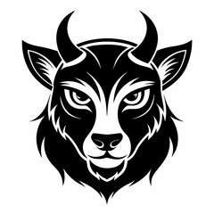 Animal logo icon black shape white background