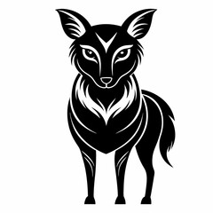 Animal logo icon black shape white background
