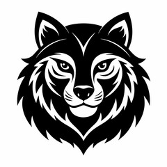 Animal logo icon black shape white background