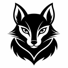 Animal logo icon black shape white background