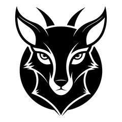 Animal logo icon black shape white background