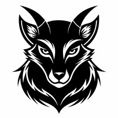 Animal logo icon black shape white background