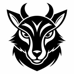 Animal logo icon black shape white background