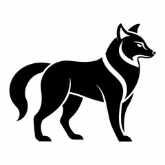 Animal logo icon black shape white background