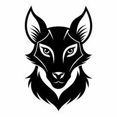 Animal logo icon black shape white background