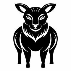 Animal logo icon black shape white background