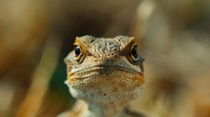 Close up of a small lizard s face