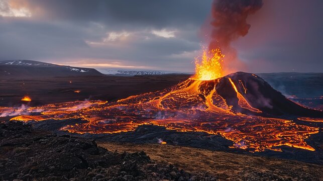 Fagradalsfjall volcano eruption on Reykjanes peninsula, Iceland