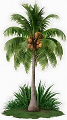 Fototapeta premium palm tree isolated on white background