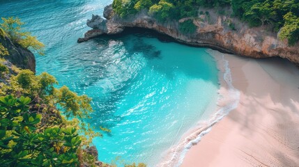 Sun-kissed beach with turquoise waters